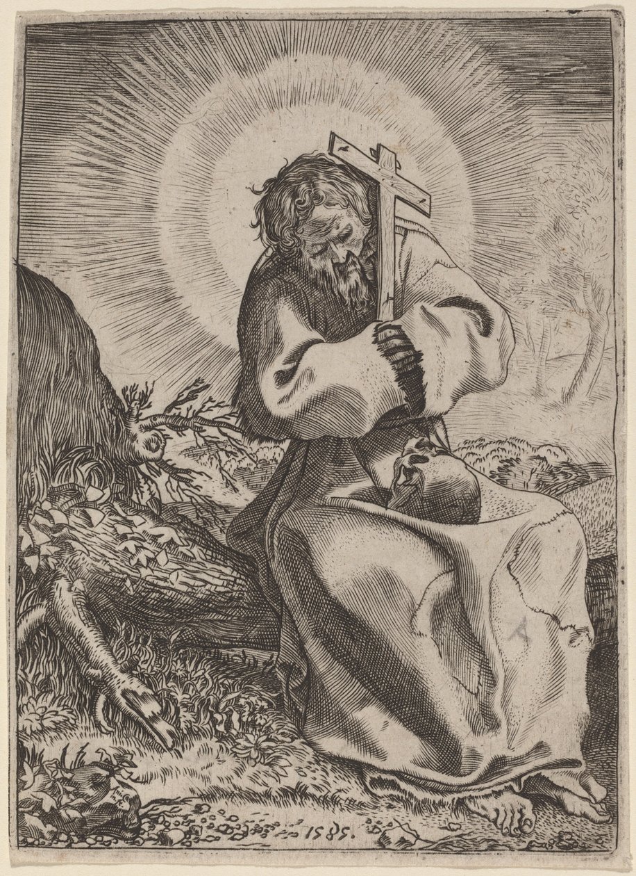 アッシジの聖フランチェスコ 作： Annibale Carracci