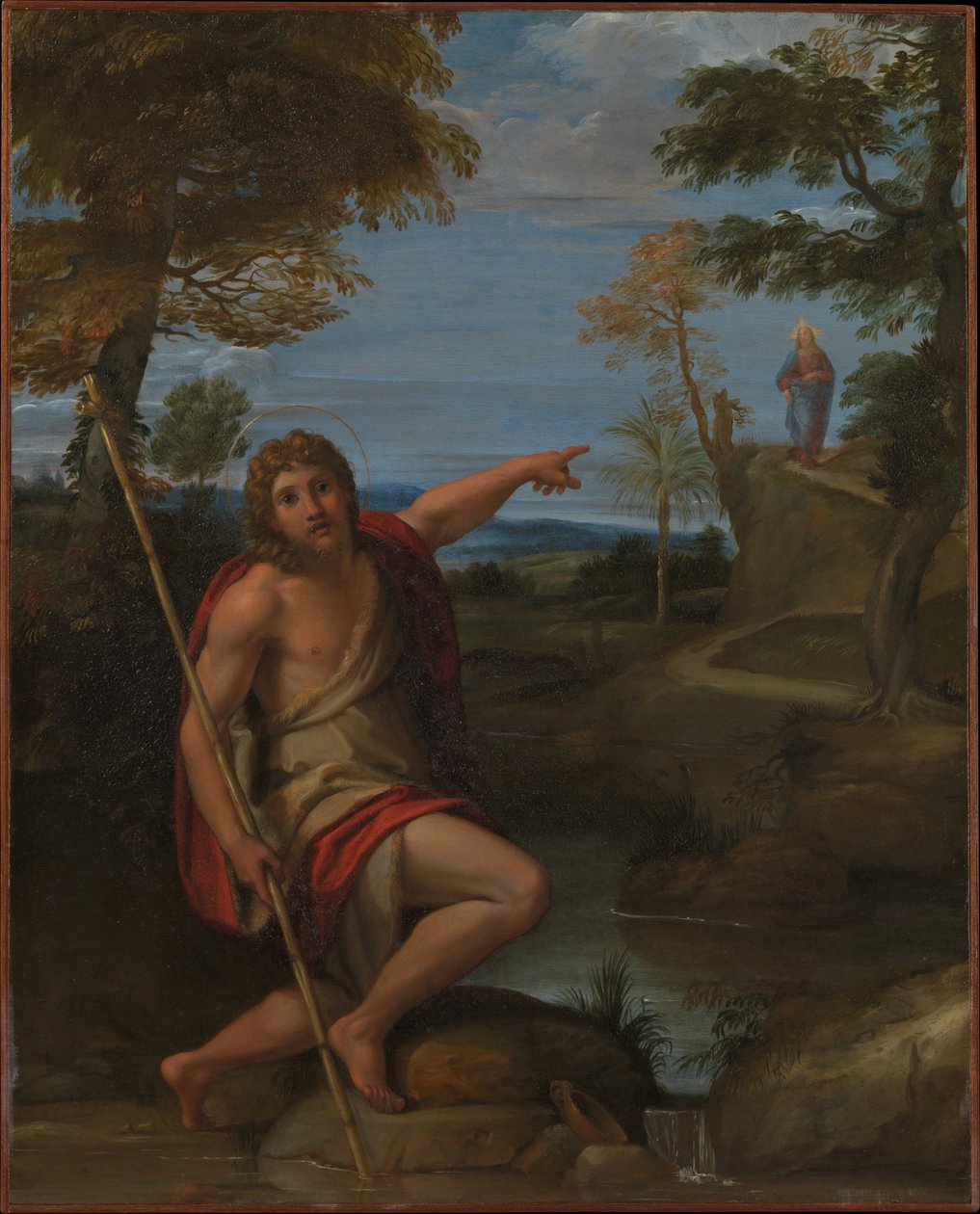 証しをする聖ヨハネ・バプティスト 作： Annibale Carracci