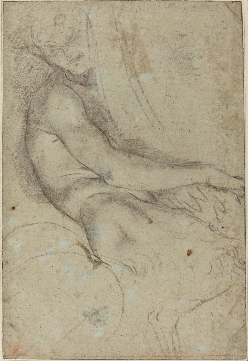 ラウンデルを持つサテュロス 作： Annibale Carracci