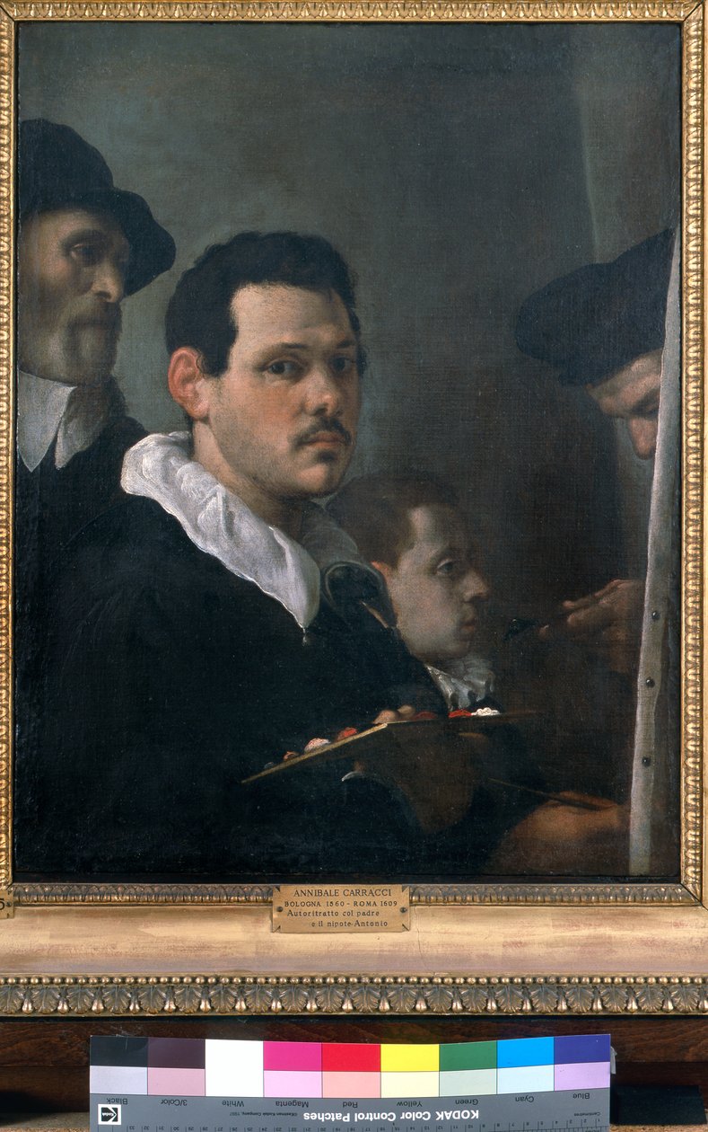 他の人物との自尊心、1593年頃（キャンバスに油彩） 作： Annibale Carracci