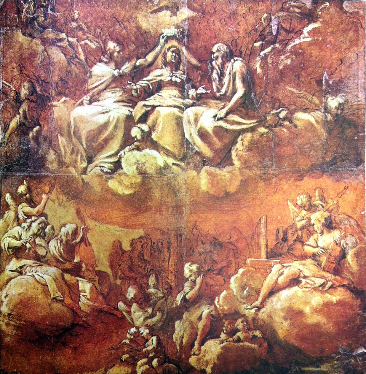 聖母戴冠式のための習作 - アンニバレ・カラッチ 作： Annibale Carracci