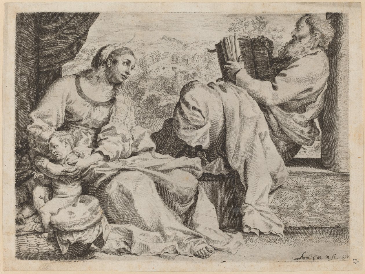 聖家族と洗礼者聖ヨハネ 作： Annibale Carracci