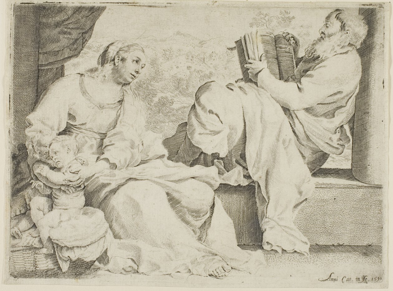 聖家族と洗礼者聖ヨハネ 作： Annibale Carracci