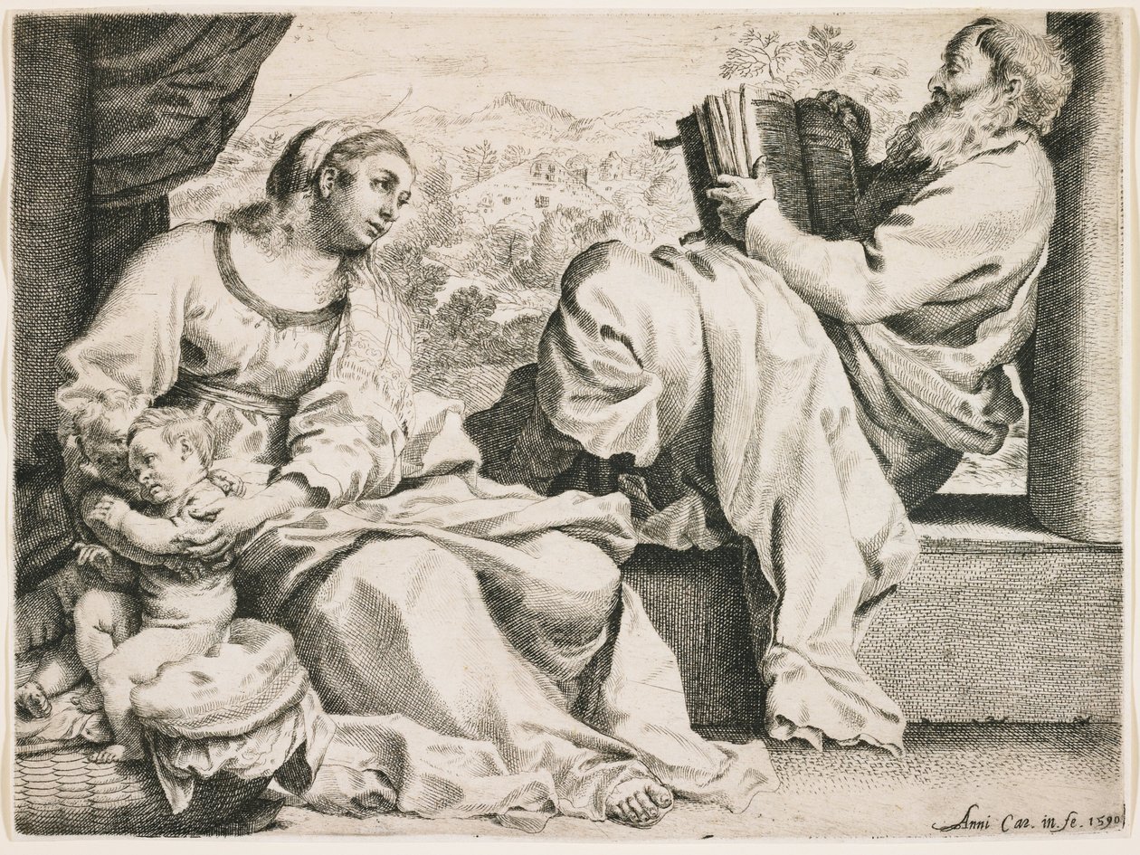 洗礼者聖ヨハネと聖家族 作： Annibale Carracci