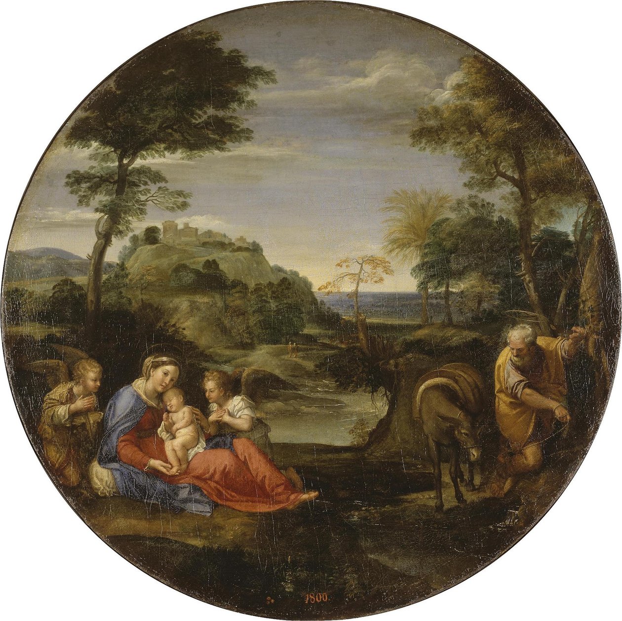 エジプトへの逃避行 作： Annibale Carracci