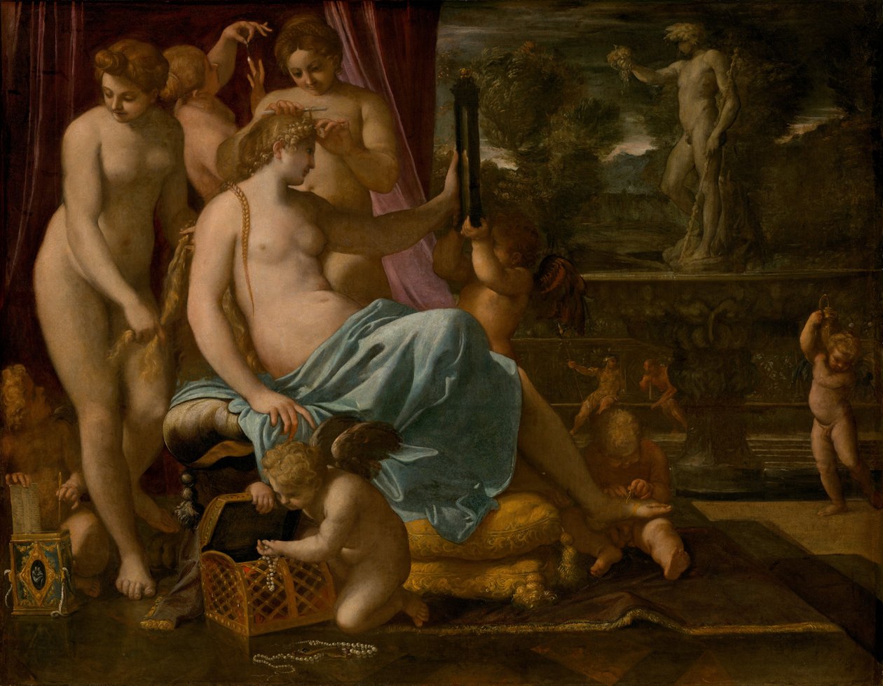 美神に飾られたヴィーナス 作： Annibale Carracci