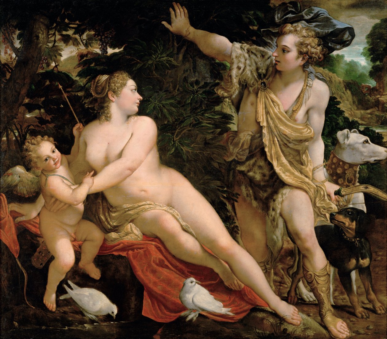 ヴィーナスとアドニス 作： Annibale Carracci