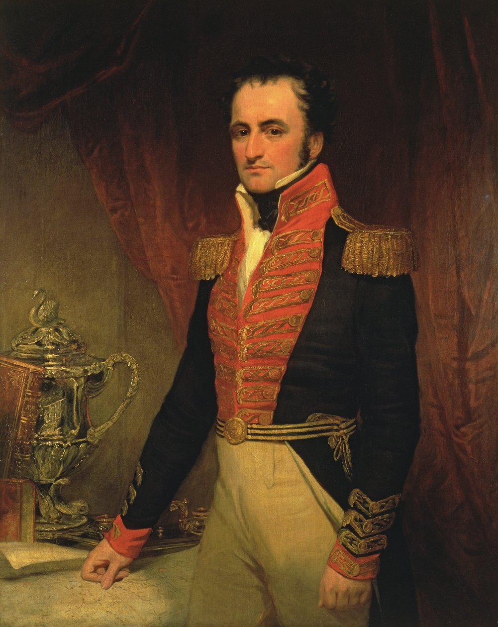 ジェームズ・スターリング提督（1791-1865）の肖像、西オーストラリア州初代知事1829-39年、1833年 作： 不明不明