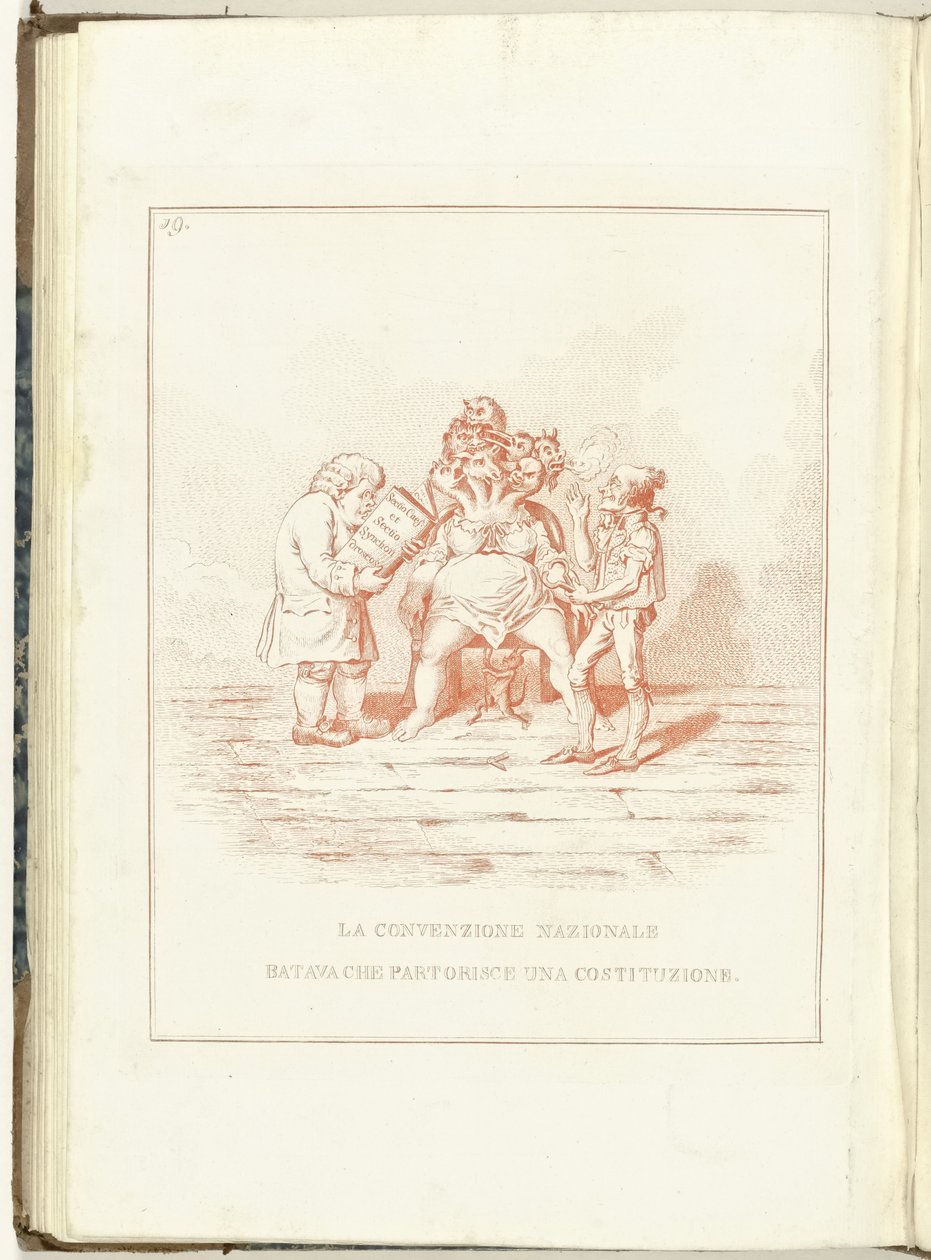 Barensnood van de Nationale Conventie、1795 憲法を誕生させるバタヴィア国民大会 (オブジェクトのタイトル) Hollandia Regenerata (Italiaanse kopie) (シリーズタイトル) オランダの再生 : 私は再生されたすべての人々を反映しています (深刻な 作： 匿名