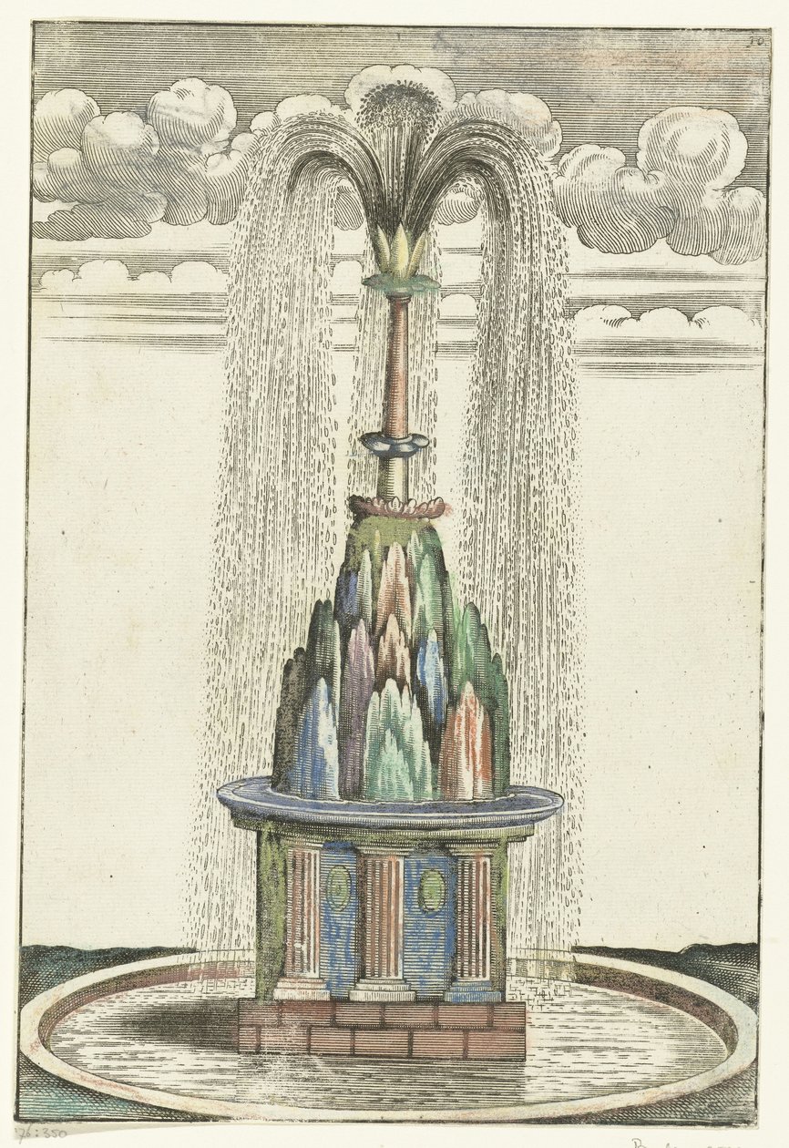 Bassin は rond Bassin で berg に会った Architectura Curiosa Nova (シリーズタイトル) 作： 匿名
