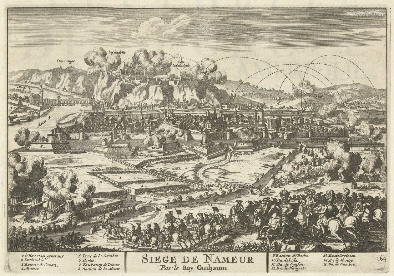 Beleg van Namen ドア koning ウィレム III、1695 Siege de Nameur By Roy Guiljaum (オブジェクトのタイトル) ヨーロッパ、アジア、アフリカ、アメリカの勢力 (...) フランスとスペインの海岸の地図 (オブジェクトのシリーズ タイトル) 作： 匿名