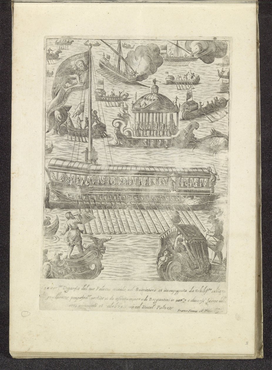 Bucintoro en andere schepen te Venetië Scenes uit het Venetiaanse leven (シリーズタイトル) Habiti d