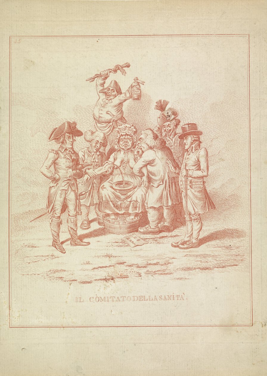 保健委員会、1795 Il Comitato della Sanita (オブジェクトのタイトル) Hollandia Regenerata (イタリア語コピー) (シリーズタイトル) 作： 匿名