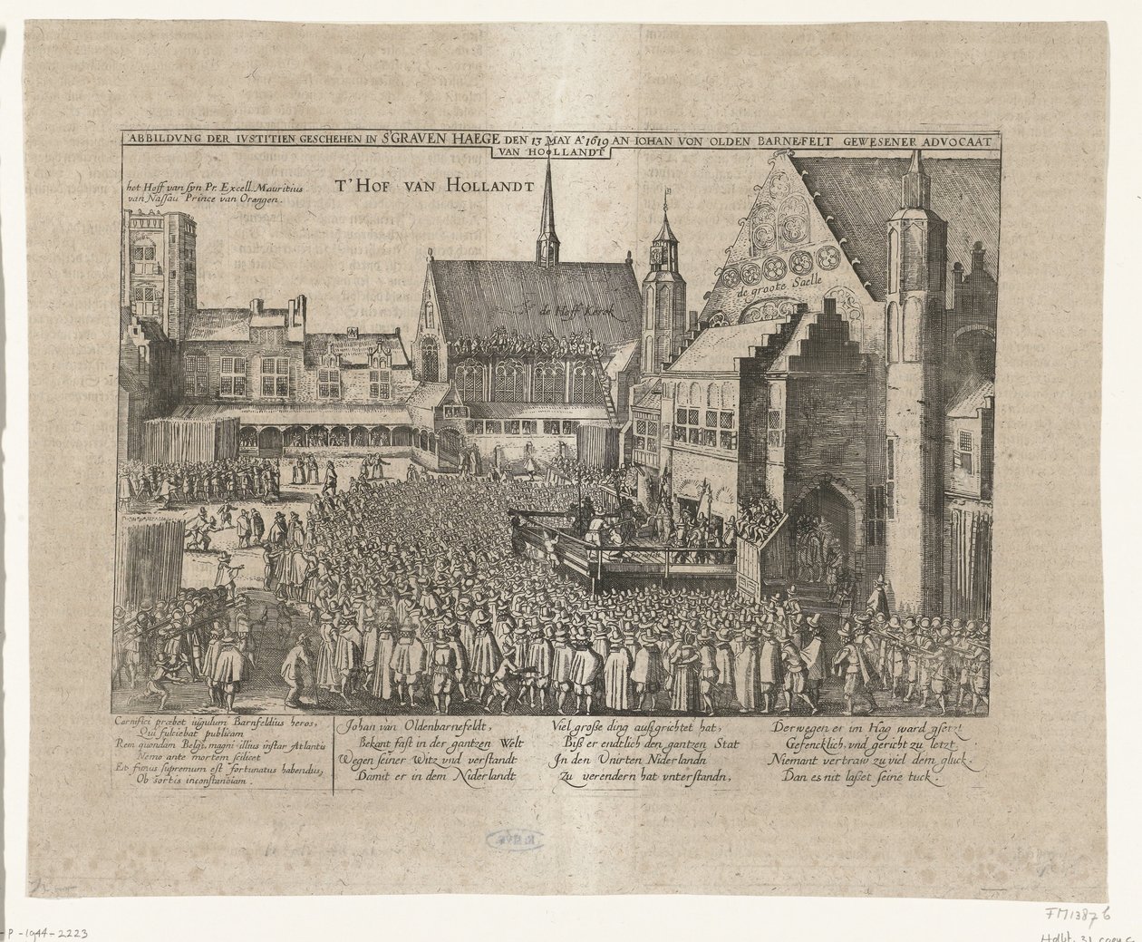 ヨハン・ファン・オルデンバルネベルトの斬首、1619年 Abbildung der Iustitien Geschehen in s