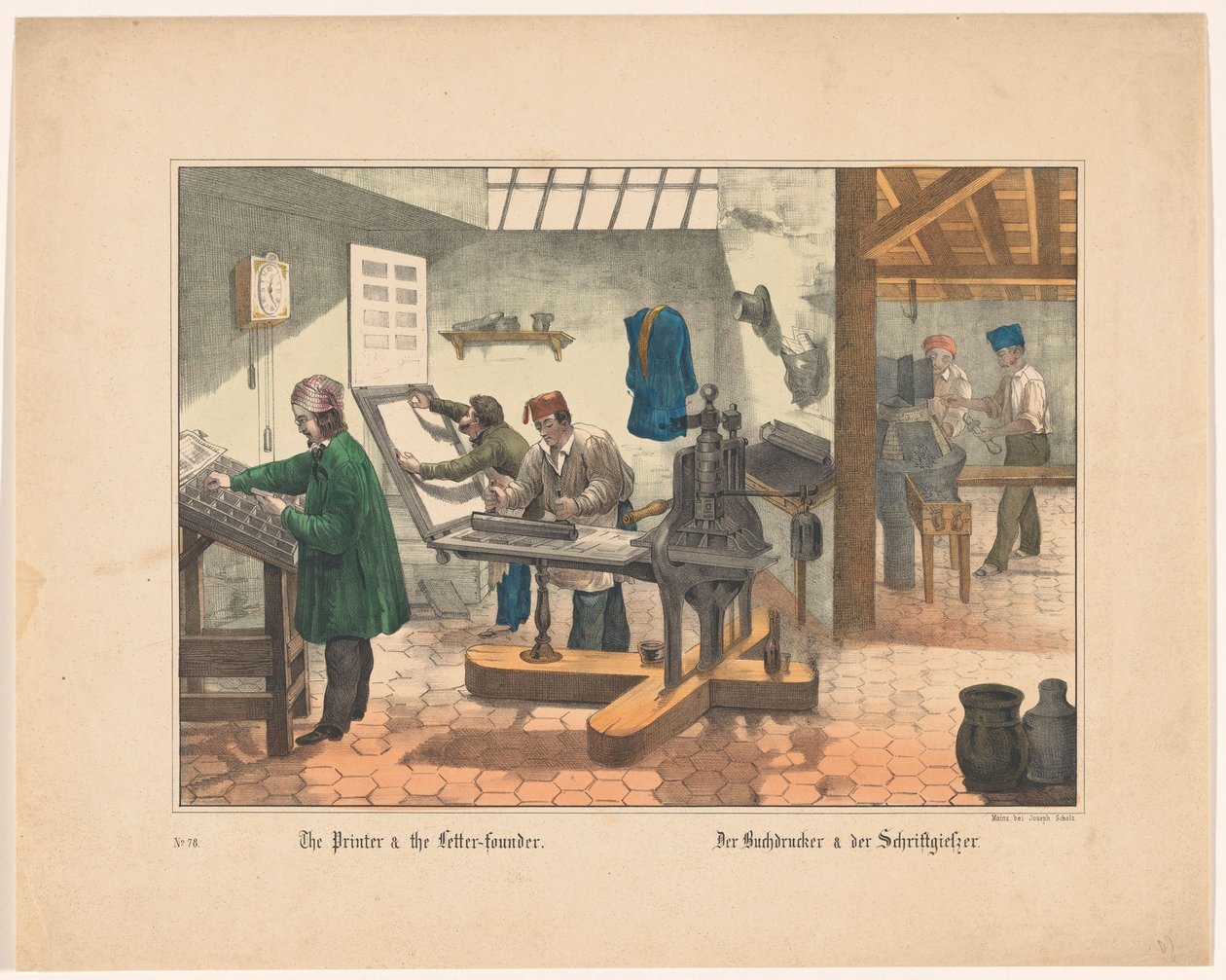 Drukkerij と lettergieterij The Printer & the Letter-founder (オブジェクトのタイトル) 作： 匿名