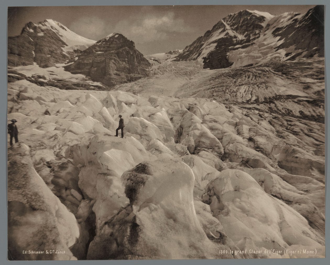 スイスのアイガーの北西にあるアイガー氷河 Le grand Glacier de l