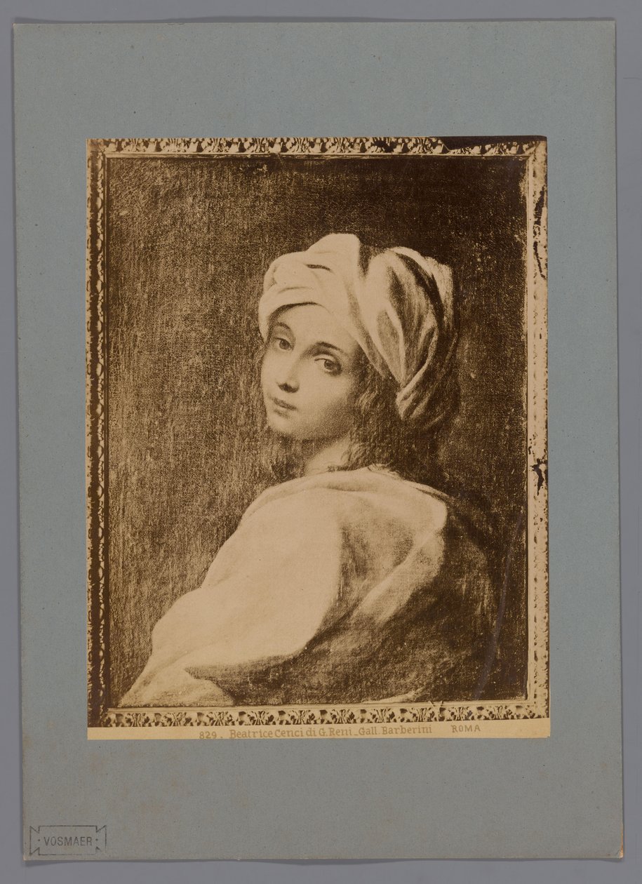 ローマのガレリア バルベリーニにある、グイド レニによるベアトリス チェンチの肖像画の複製写真 Beatrice Centi di G. Reni - ガル。 バルベリーニ (オブジェクトのタイトル) Roma (オブジェクトのシリーズ タイトル) 作： 匿名