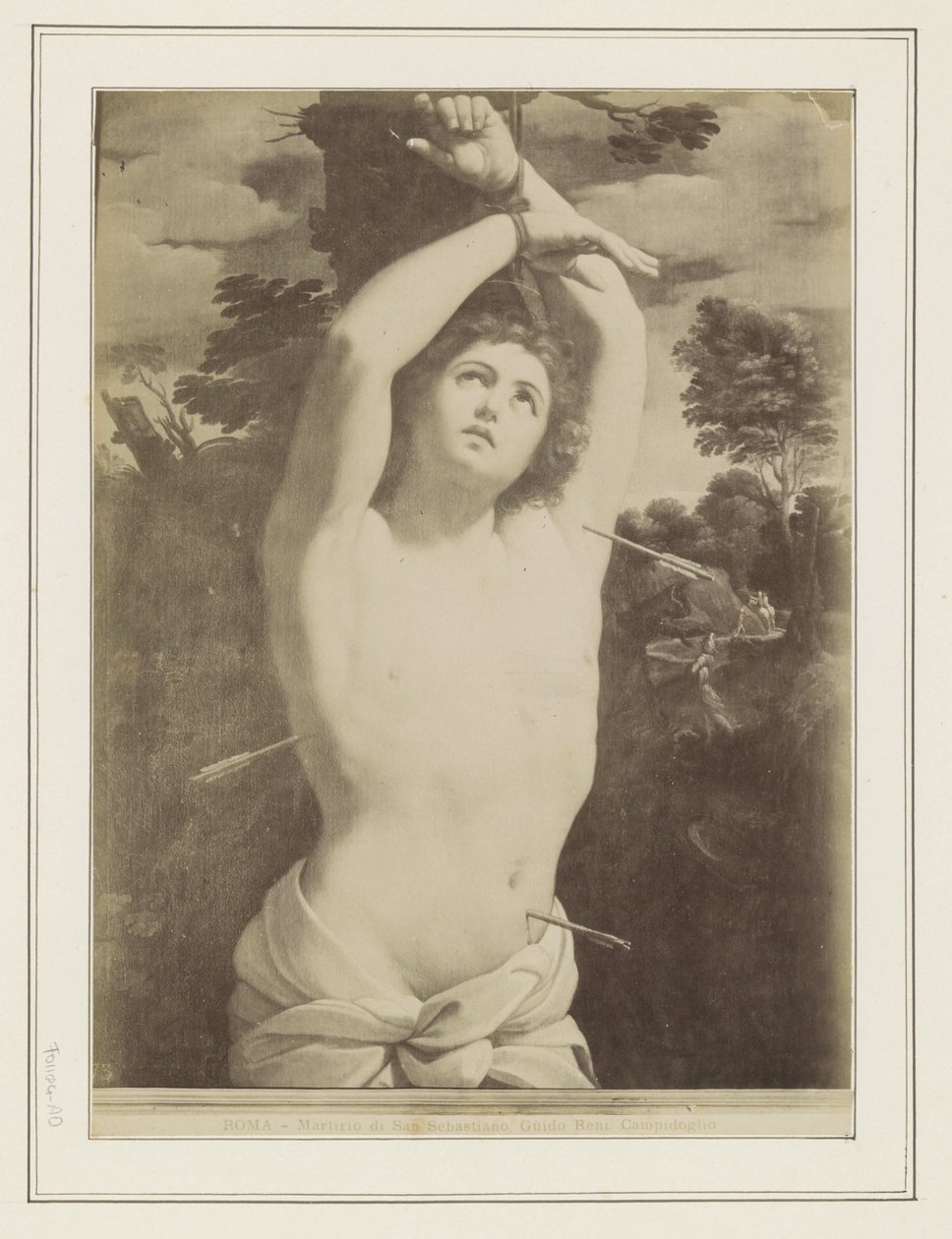 聖セバスチャンの殉教を描いたグイド・レニの絵画の複製写真 ROMA - マルティリオ・ディ・サン・セバスティアーノ、グイド・レニ。 カンピドリオ (オブジェクトのタイトル) 作： 匿名