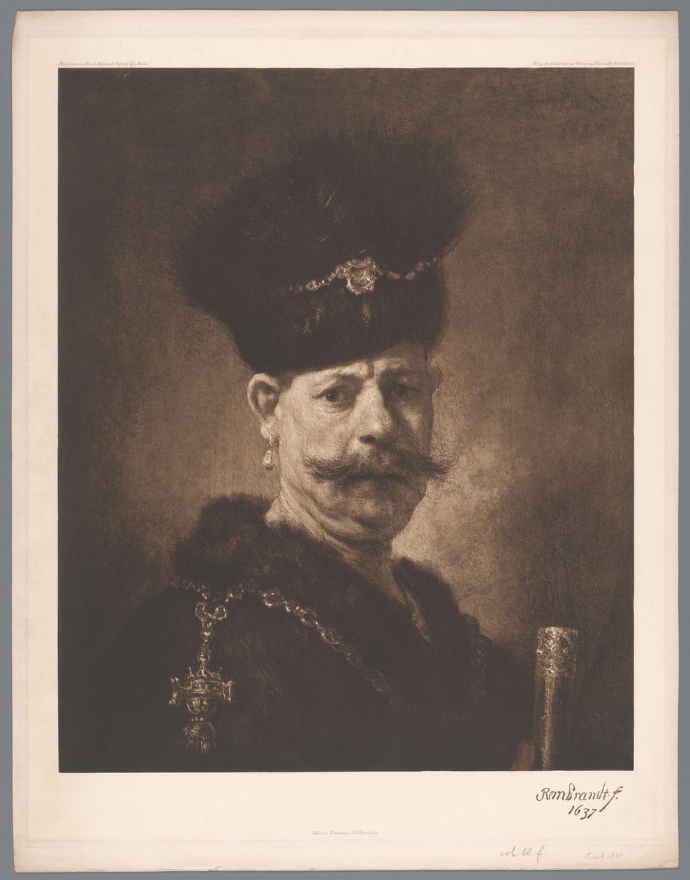 絵画の写真複製 レンブラントの男の肖像 [?]、coll. サンクトペテルブルクのヘレミタージュ カイゼル。 エレミタージュ、サンクトペテルブルク。 (シリーズタイトル) 作： 匿名