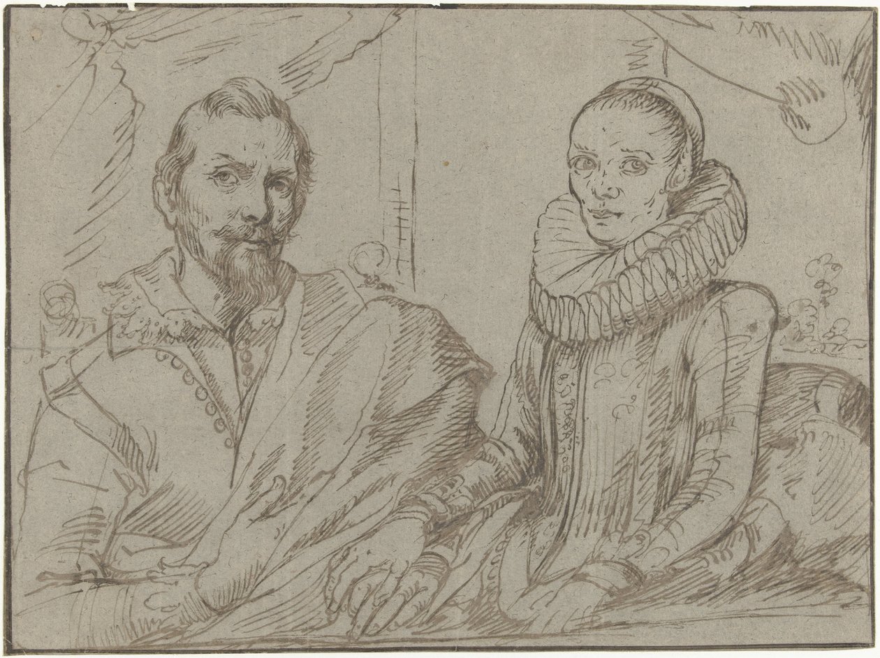 Frans Snijders と妻の Margaretha de Vos 作： 匿名