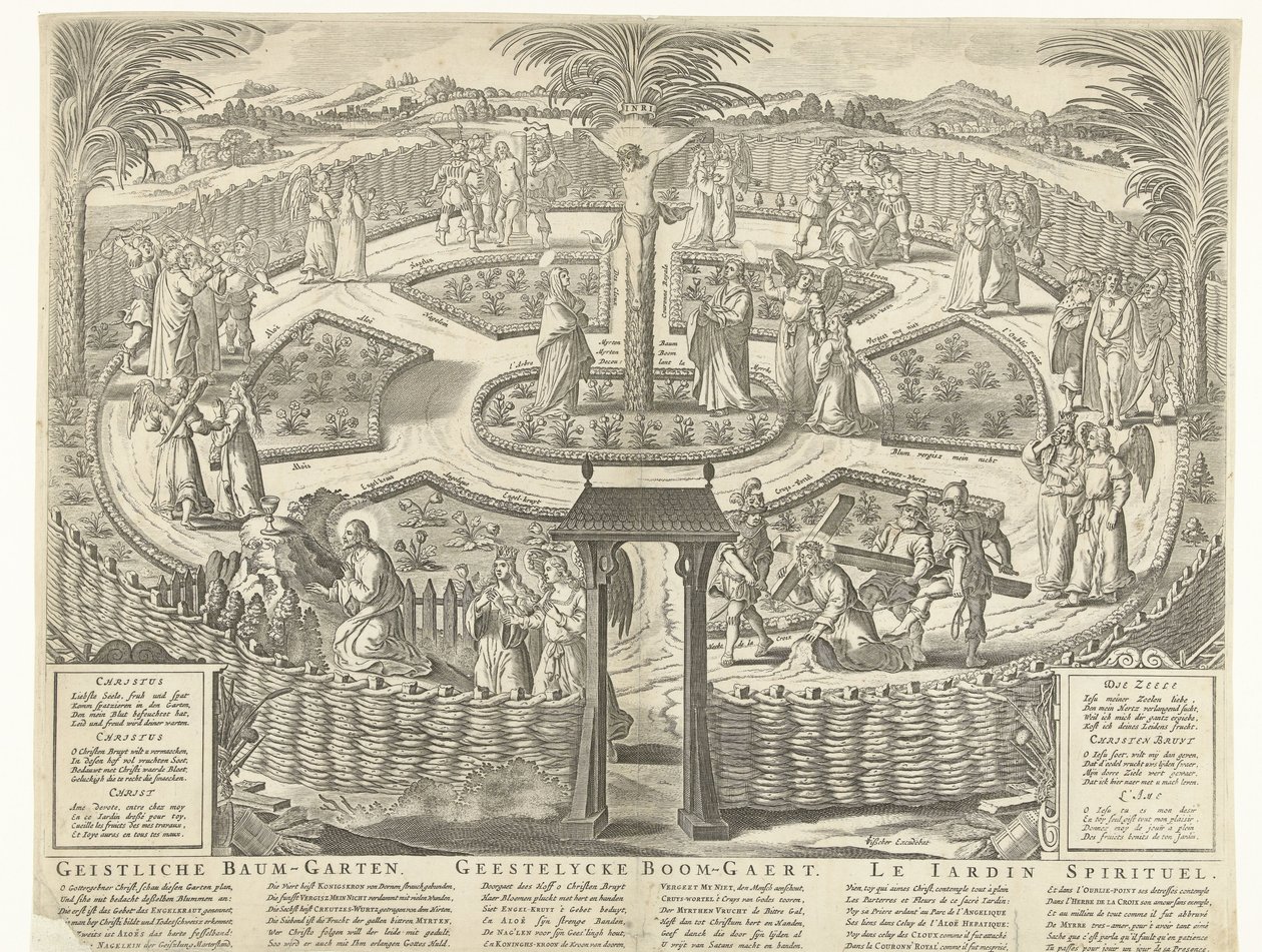 スピリチュアル オーチャード、1650 年頃 Geistliche Baum-Garten / Geestelycke Boom-Gaert / Le Jardin Spirituel (オブジェクトのタイトル) 作： 匿名