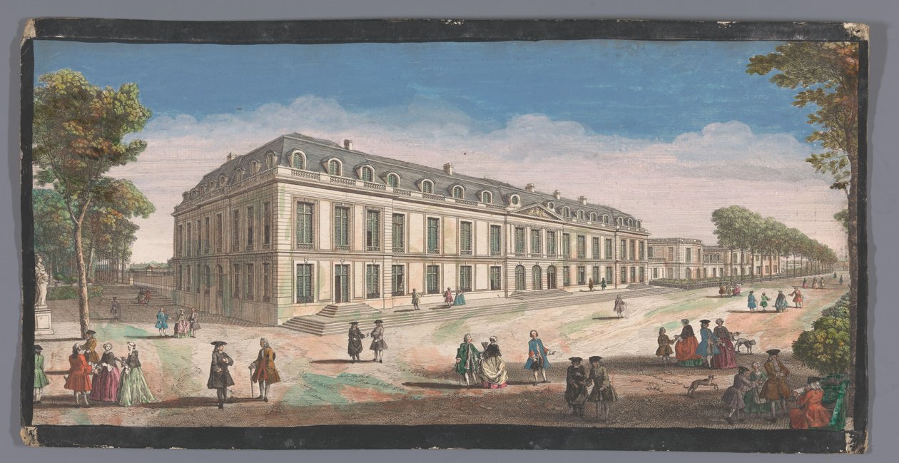 庭園から見たショワジー城の眺め Vüe de la Maison Royalle de Choisy du côté du jardin (オブジェクトのタイトル) 作： 匿名