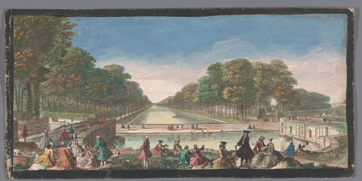フォンテーヌブロー宮殿の庭にある大運河の眺め Veüe du Canal, de Fontainebleau (オブジェクトのタイトル) 作： 匿名