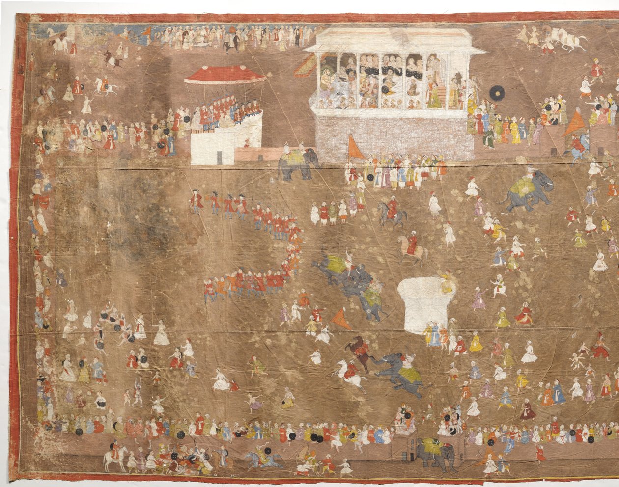 ジョアン・ケテラールのウダイプール国王大使館 ウダイプールのマハラナ サングラム シン 1711 年、ヨハン ジョスア ケテラール率いるオランダ東インド会社のメンバーを楽しませる 作： 匿名