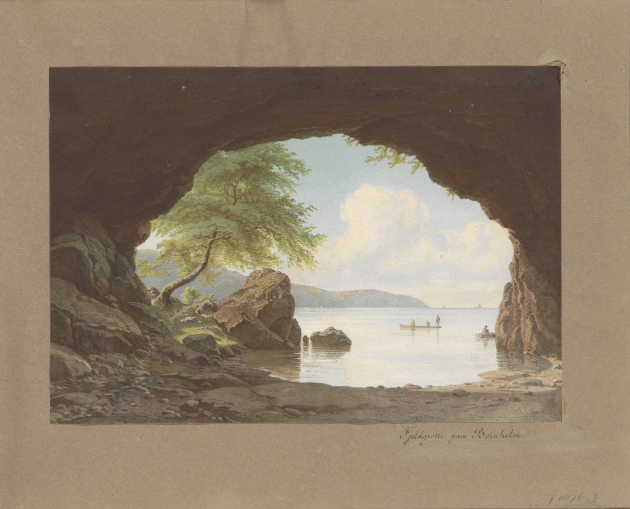G.E. による絵画 Fjeldgrotte paa Bornholm の後の風景 リベルト Fjeldgrotte paa Bornholm (オブジェクトのタイトル) 作： 匿名