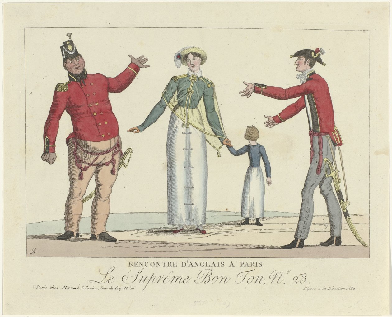 Le Suprême Bon Ton, 1800-1815, No. 23: パリでの英語会議 作： 匿名