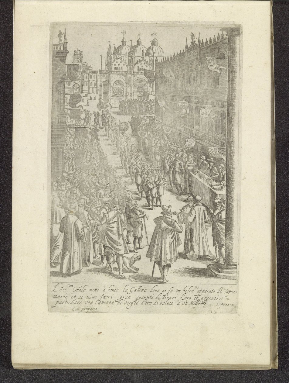 Optocht op het San Marcoplein te Venetië Scenes uit het Venetiaanse leven (シリーズタイトル) Habiti d