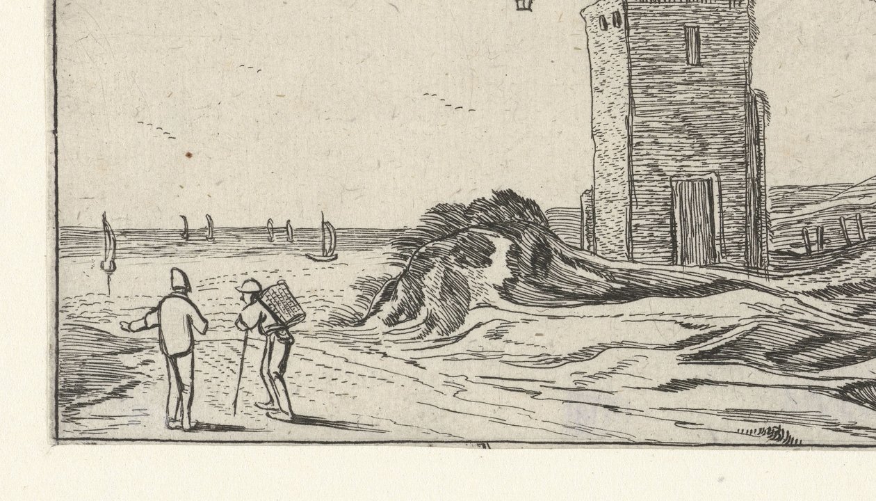 ビーチ近くの灯台に沿った小道 Esaias van de Velde (連載タイトル) 後の風景 作： 匿名