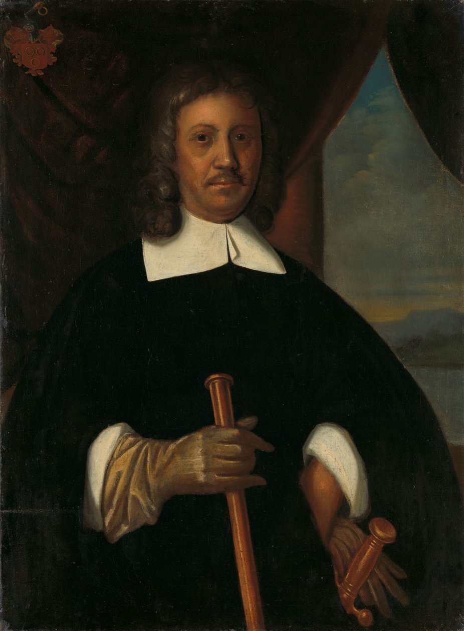 Jan van Riebeeck (1619-77) の肖像画。 喜望峰とマラッカの司令官、バタビア高等政府長官 作： 匿名