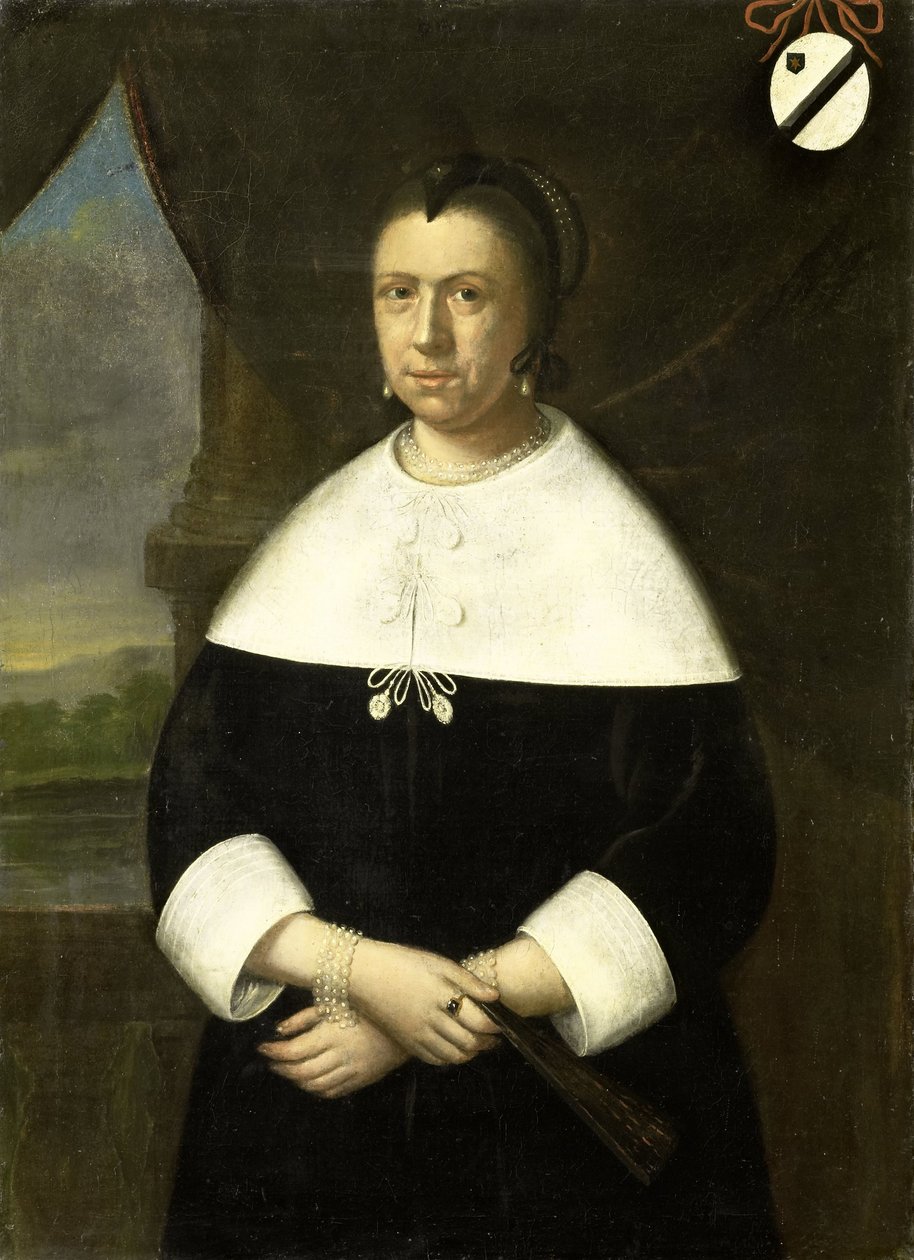 マリア ケヴェレリウス (1629-64)、ヤン ファン リーベックの最初の妻、または彼の 2 番目の妻マリア スキピオ (c. 1630-95) の肖像 作： 匿名