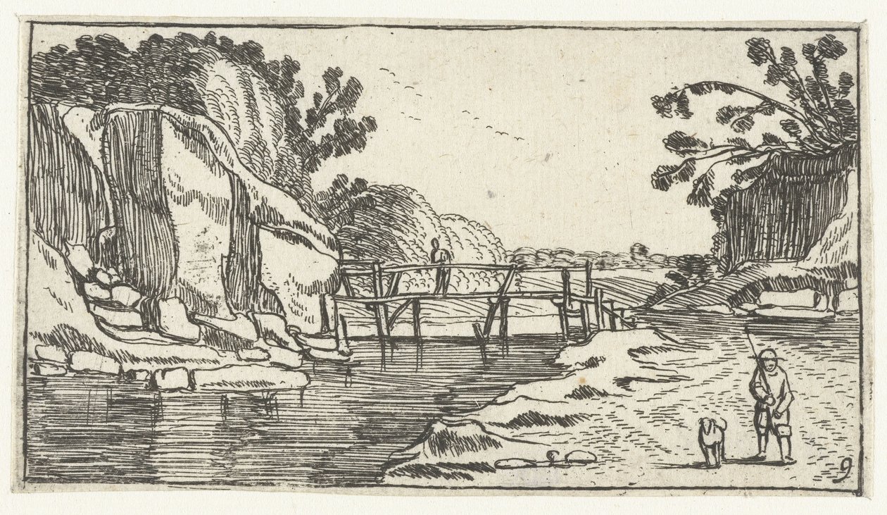 川沿いの小道のある岩の多い風景 Esaias van de Velde (連載タイトル) 後の風景 作： 匿名