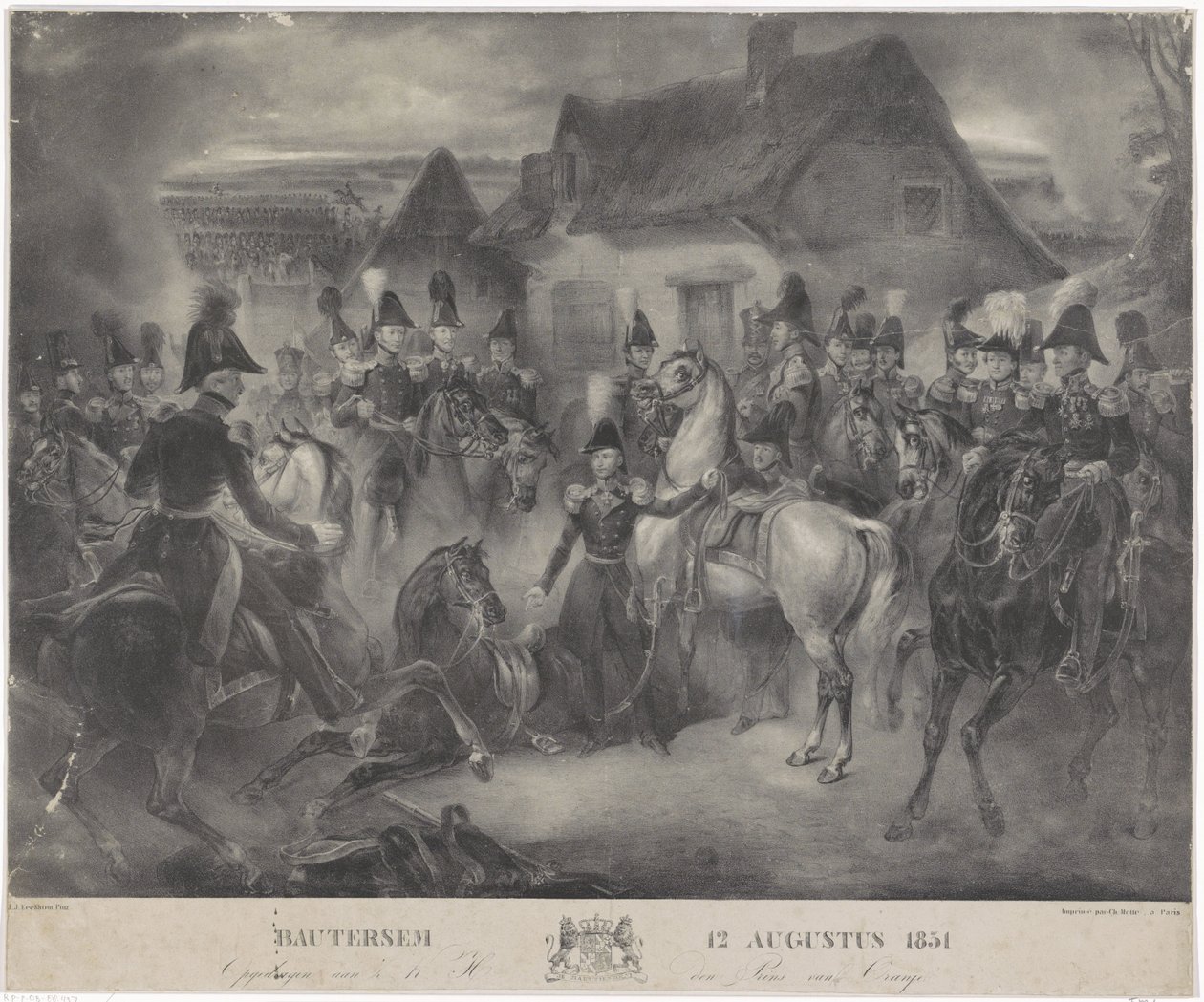 ブーテルセムの戦い、1831 年 Bautersem 1831 年 8 月 12 日 (オブジェクトのタイトル) 作： 匿名