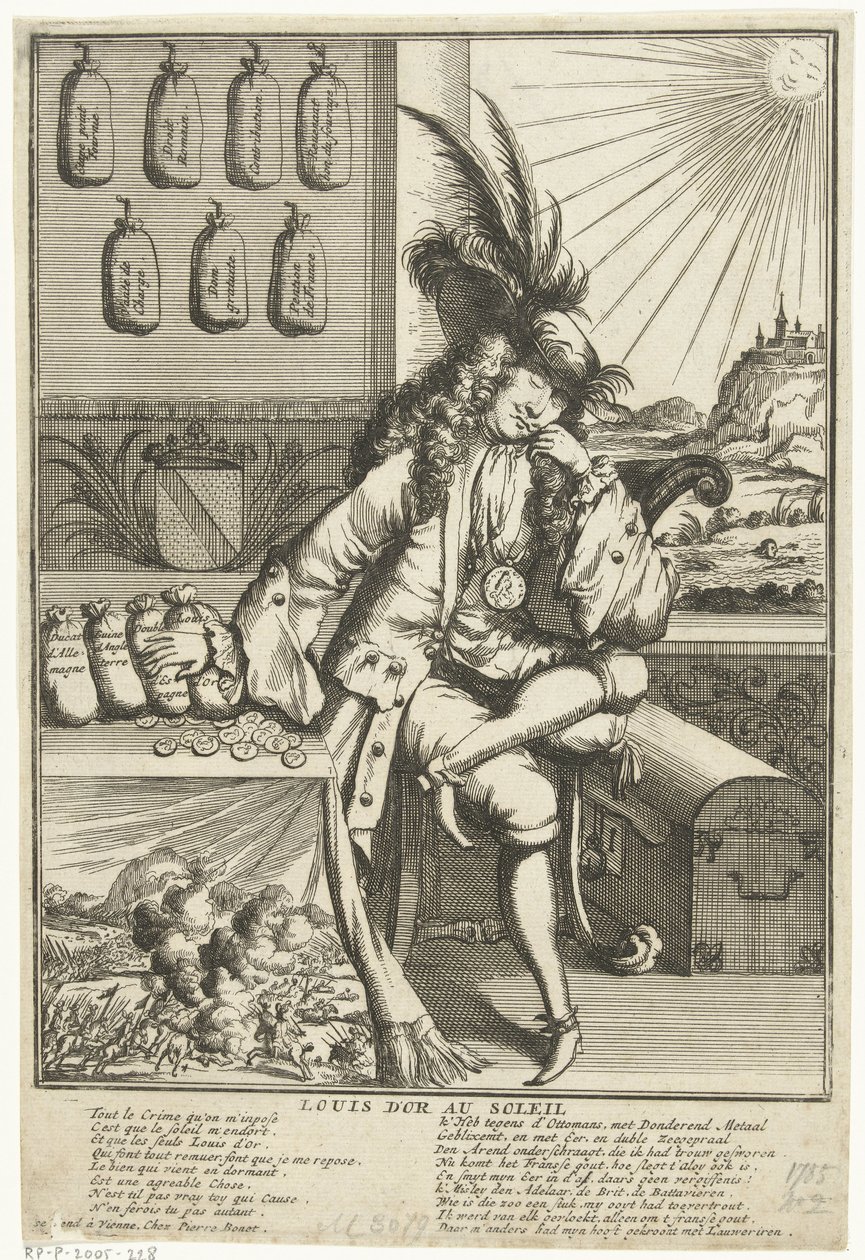 バーデンバーデンのルイ・ウィリアムの漫画、1705年 Louis D