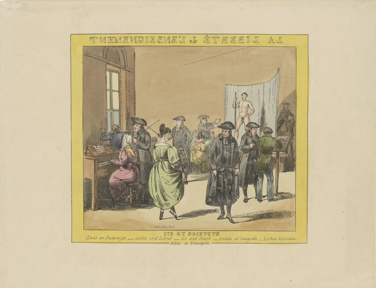 教育の自由に関する漫画、1828 年 La liberté de l
