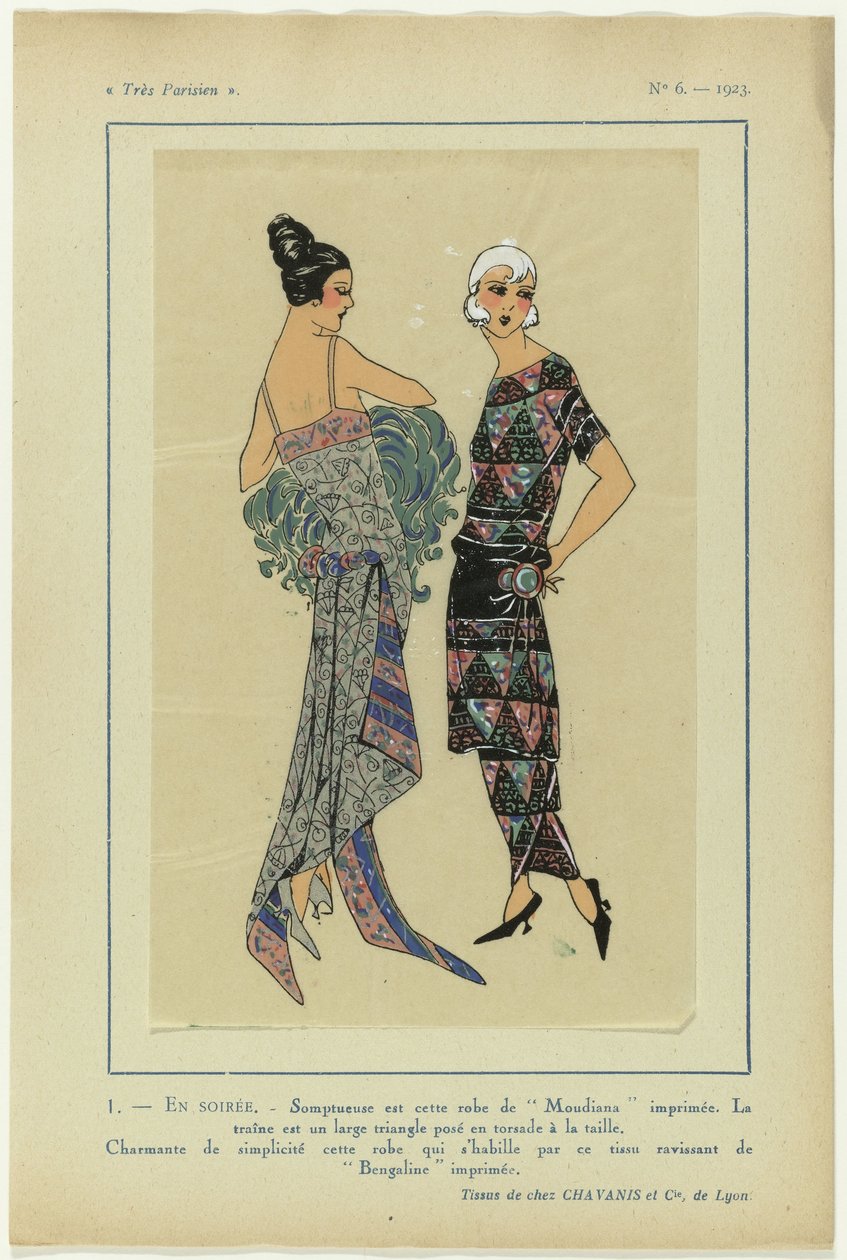 非常にパリジャン、1923年、No 6：1 - 夕方。 - このドレスは豪華です... 作： 匿名