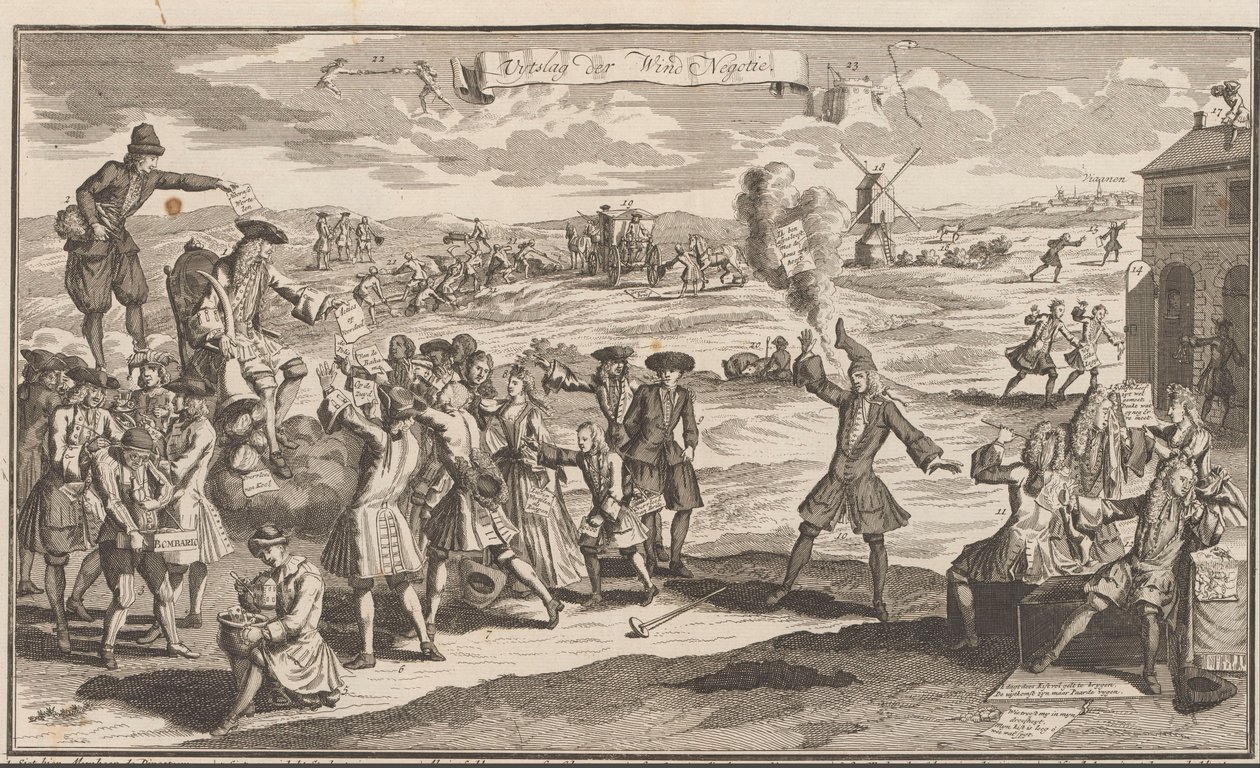 風交渉の結果、1720 年 Uytslag der Wind Negotie (オブジェクトのタイトル) The Great Table of Folly (シリーズタイトル) 作： 匿名