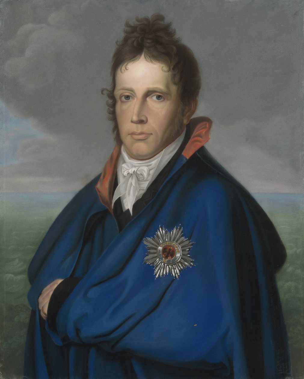ウィレム フレデリック (1772-1843)、オランジュ ナッソーの世襲王子。 後のキング ウィリアム 1 世。「マントの肖像画」と呼ばれる 作： 匿名