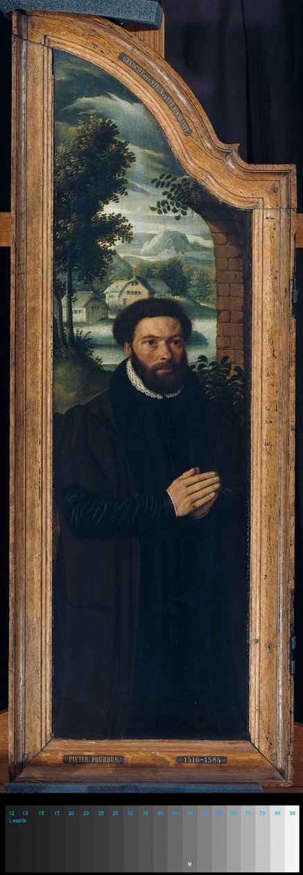 ジュリアン・ド・ブルケールの肖像画のあるトリプティクの翼 作： 匿名