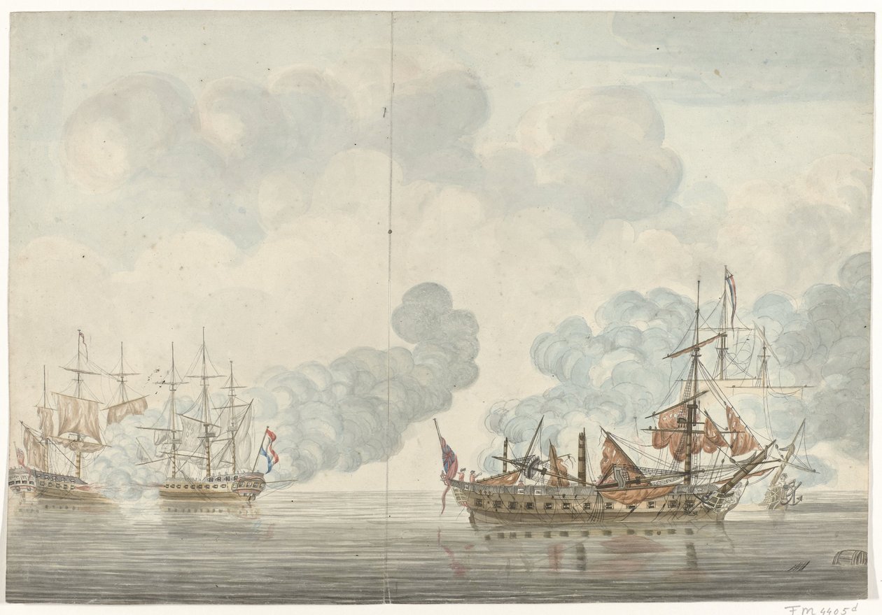 カディスの海戦、1781 年 作： 匿名