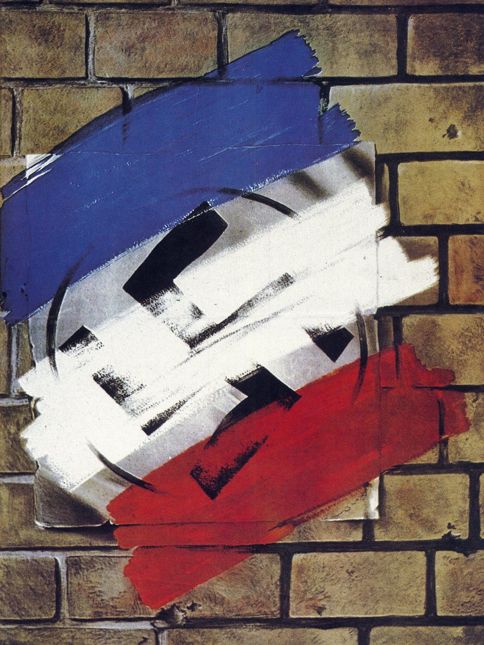 フランス解放時に発表された匿名のポスター - 1944年 作： 匿名匿名