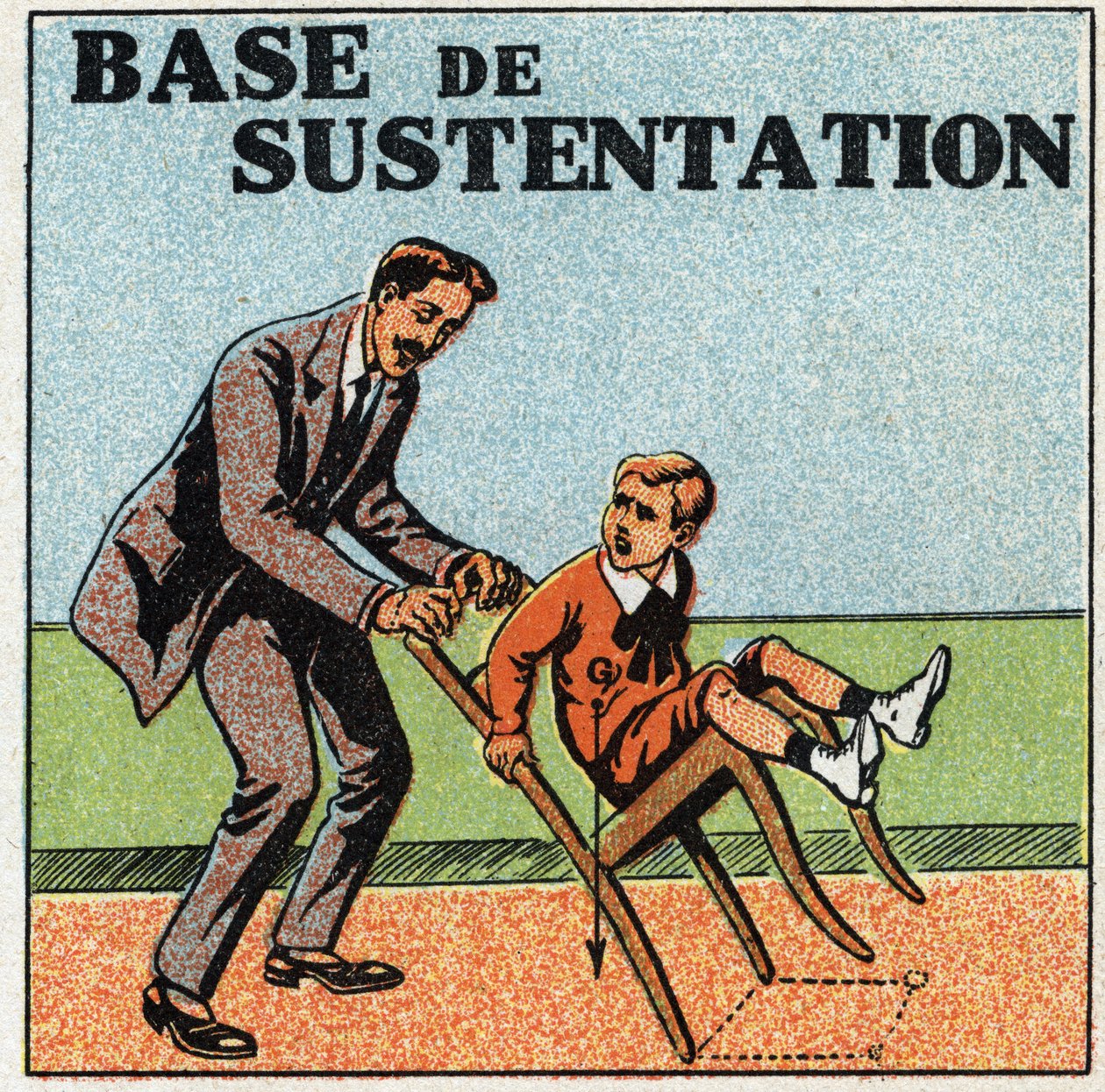 固形物のバランス：持続性の基礎。1925年の匿名のイラスト。個人蔵。 作： 匿名匿名