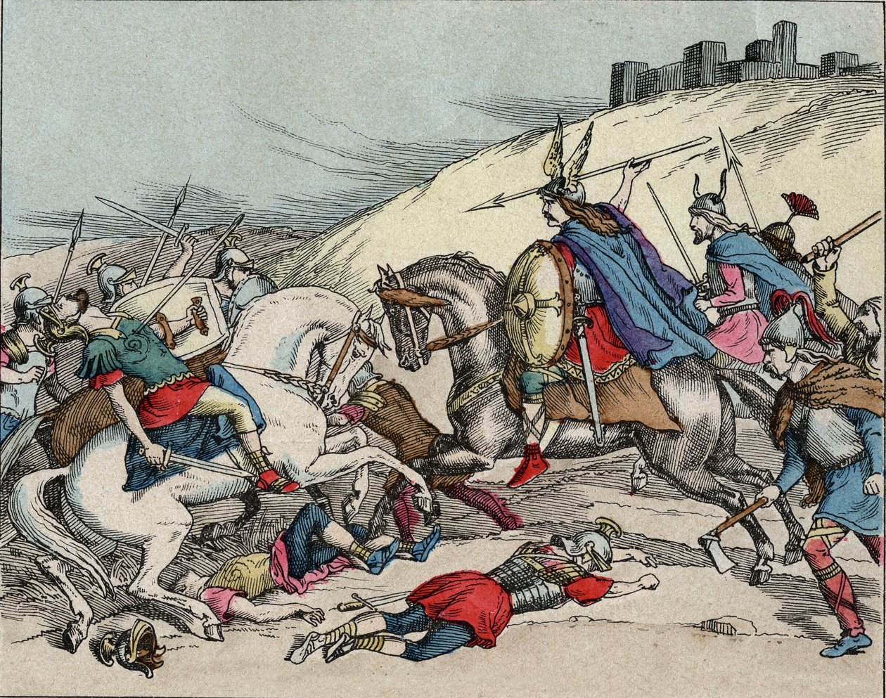 ゲルゴヴィアの戦い - ガリア戦争中のゲルゴヴィアの戦い（BC52年）でのVercingetorix-。 作： 匿名匿名