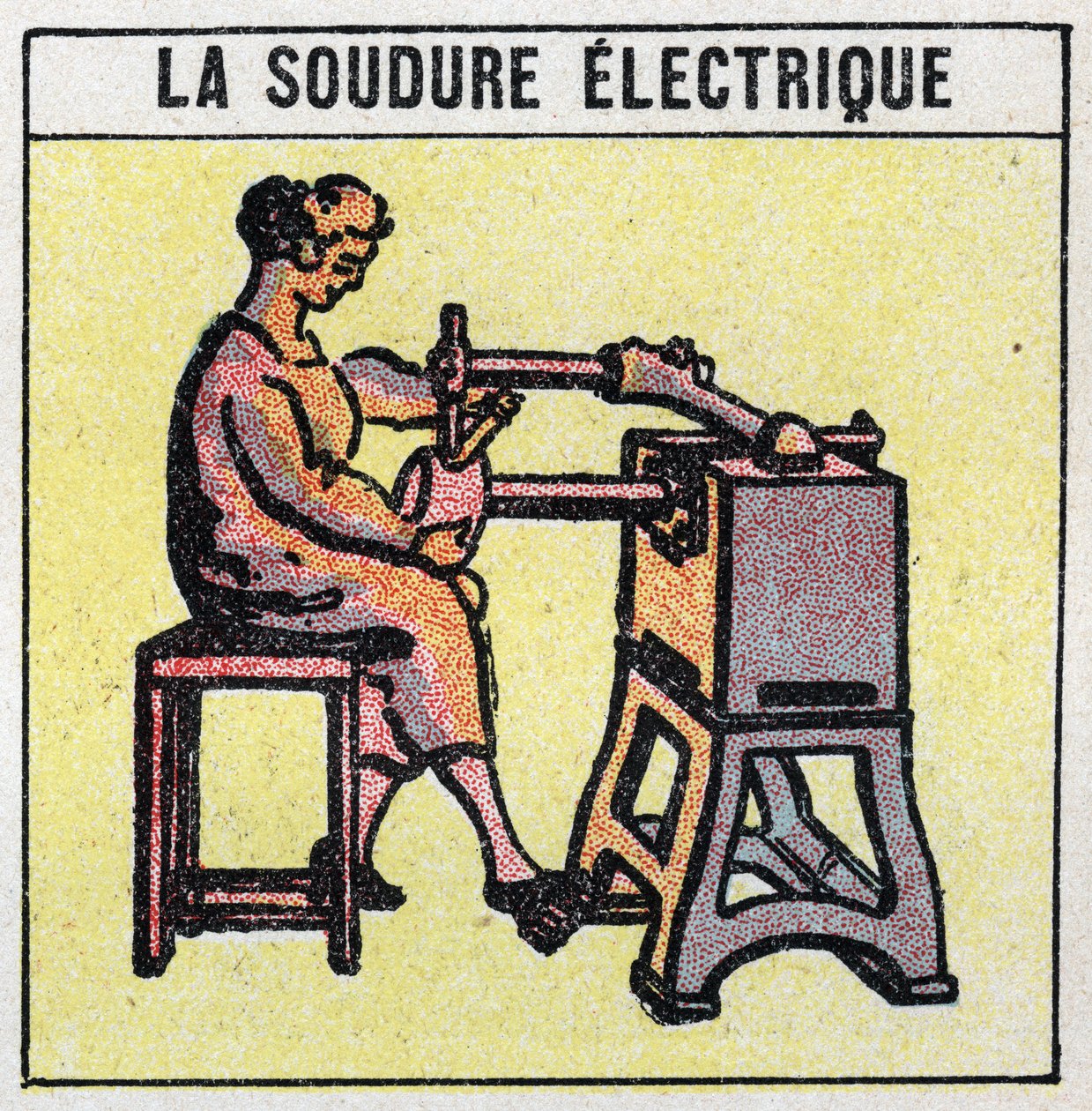 電気工具：電気溶接。1925年の匿名のイラスト。個人蔵。 作： 匿名匿名