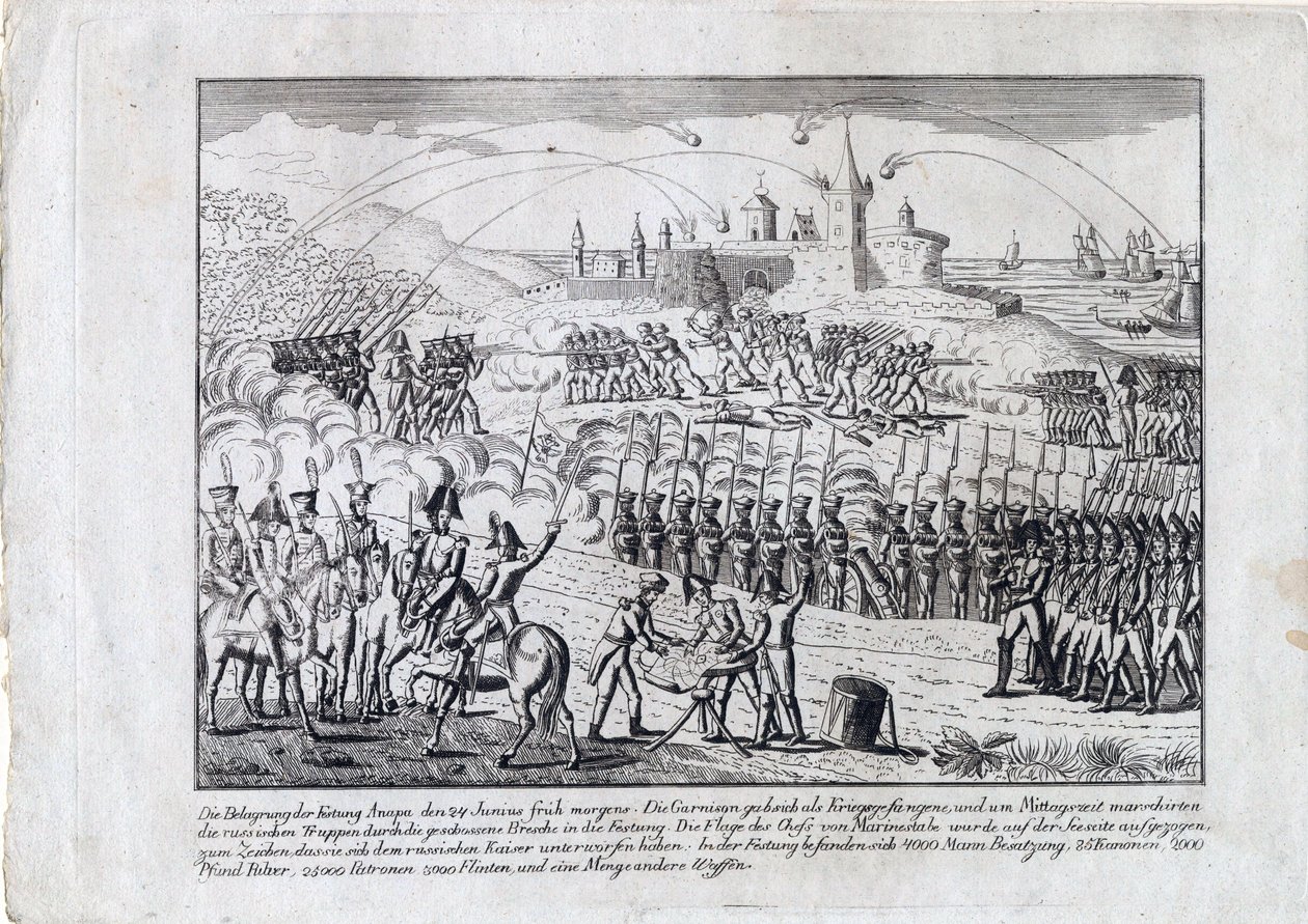 Guerre russo-turque de 1828-1829 - 6月23日のアナパ要塞の包囲戦 作： 匿名匿名