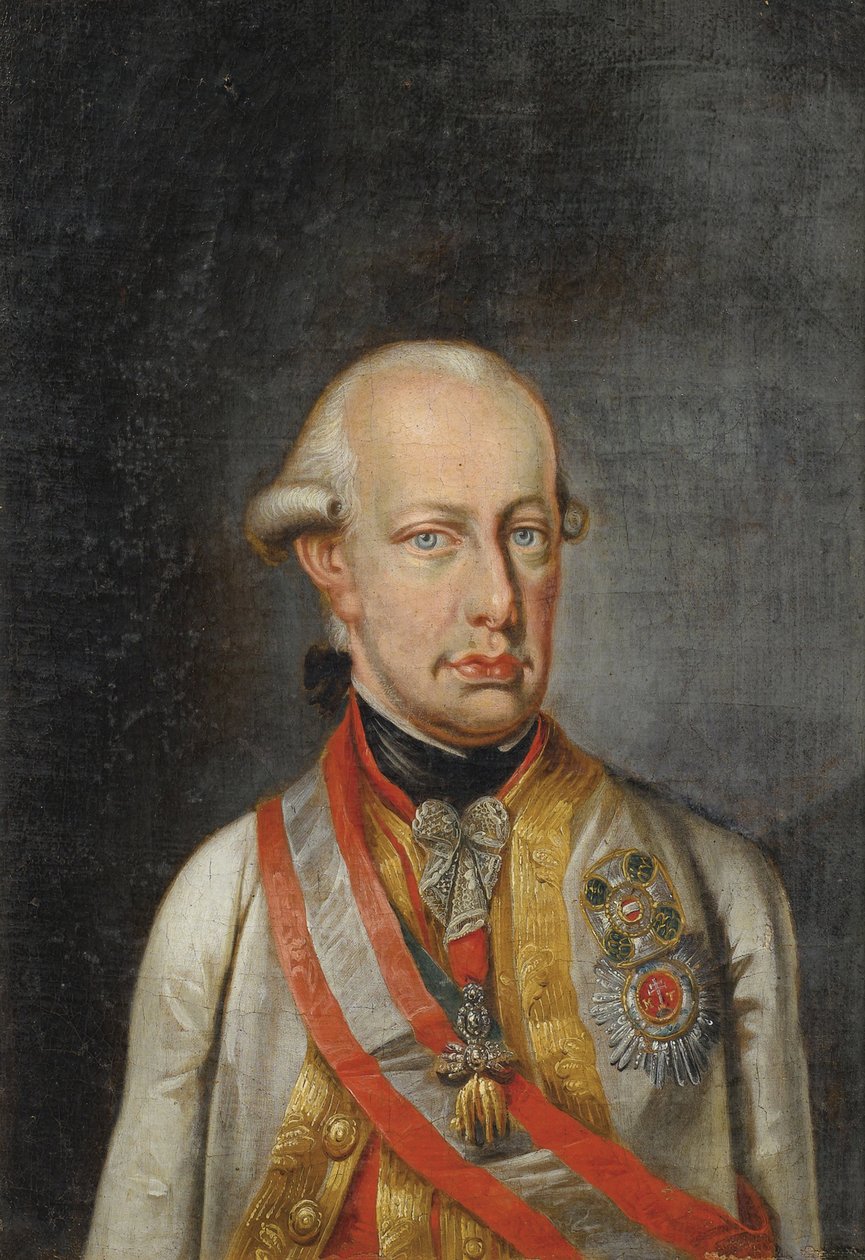 Leopold II Empereur des Romains - Neoclassicism : 神聖ローマ皇帝レオポルド2世（1747-1792）の肖像、匿名、1780年頃。キャンバスに油彩、34x23.5cm。個人蔵 作： 匿名匿名