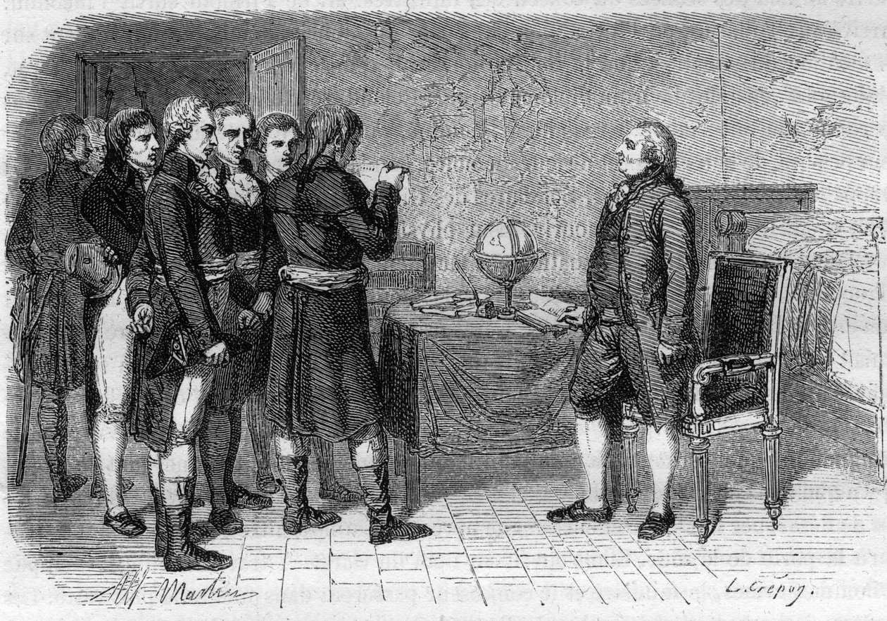 死刑判決を受けるフランス国王ルイ16世（ル・テンプル 作： 匿名匿名